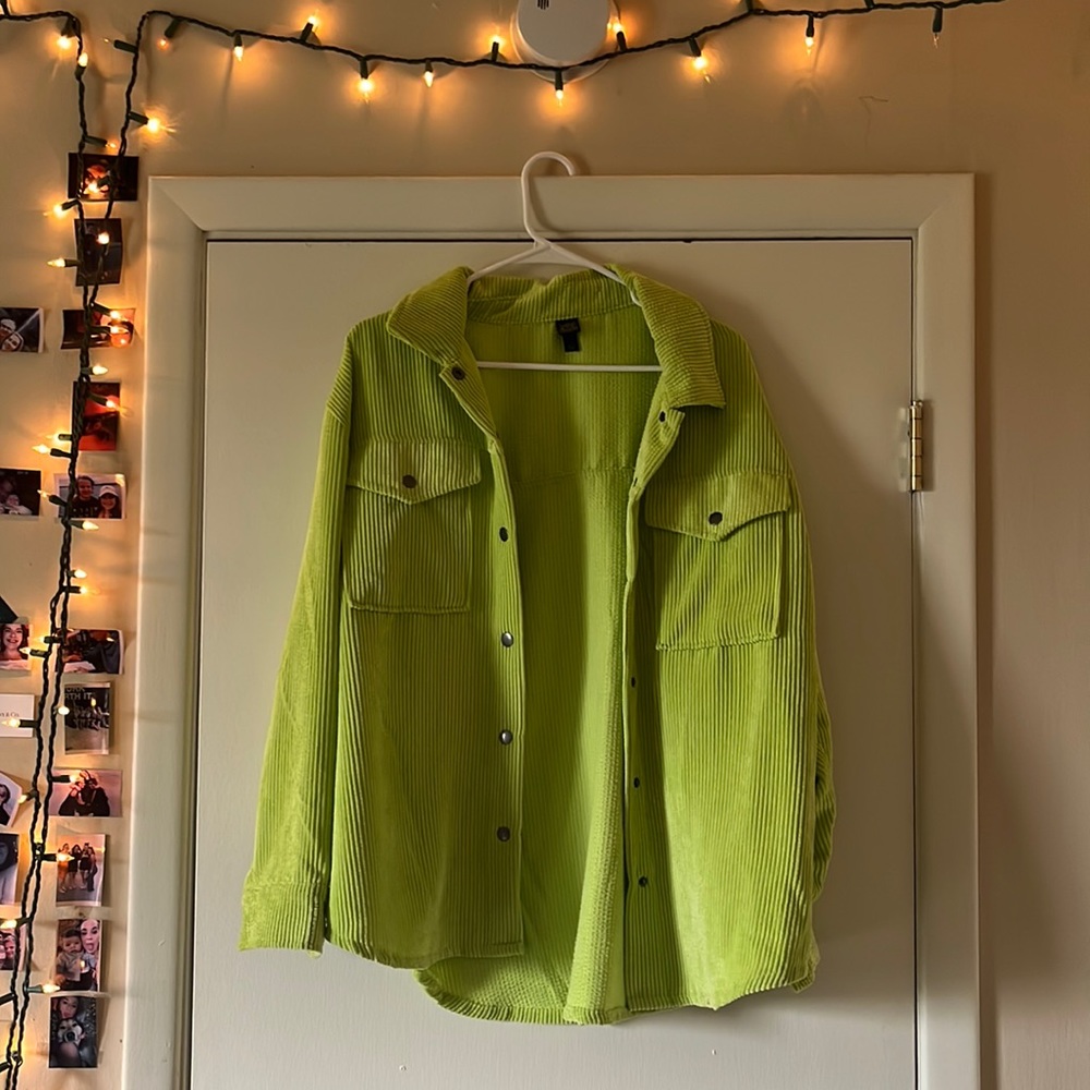 Wild fable lime green shacket